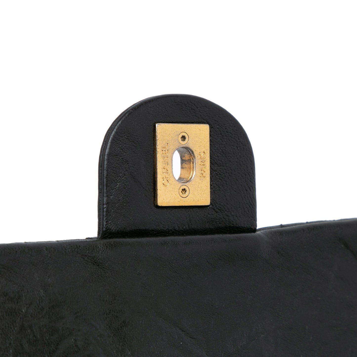 Black Chanel Small Chevron Wrinkled Lambskin Medallion Charm Surpique Flap Shoulder Bag
