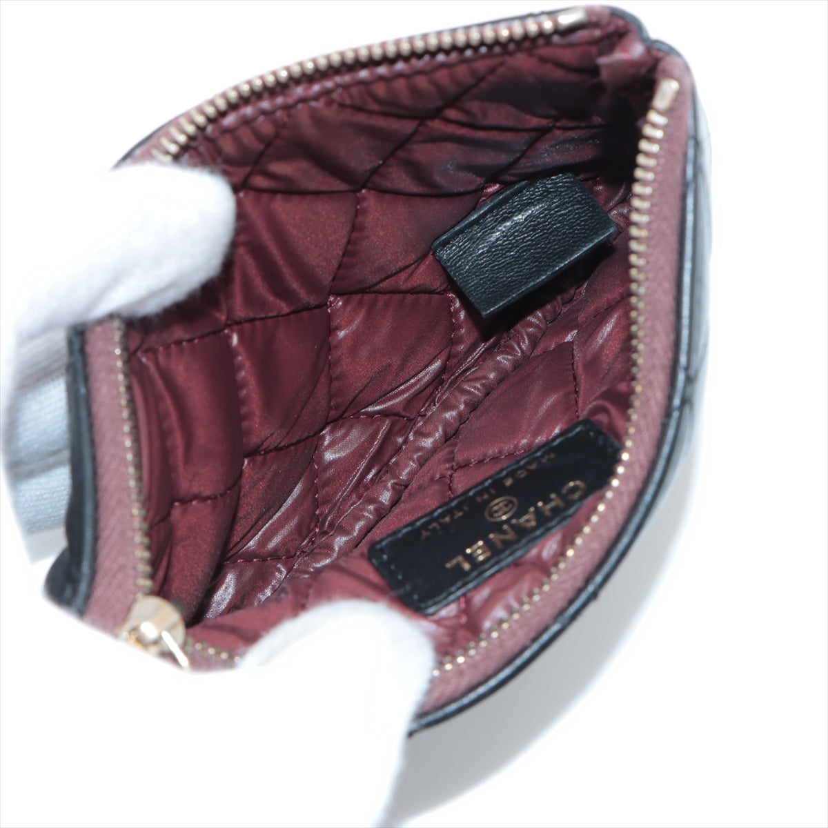 Chanel Matelasse Ram Leather Coin Case