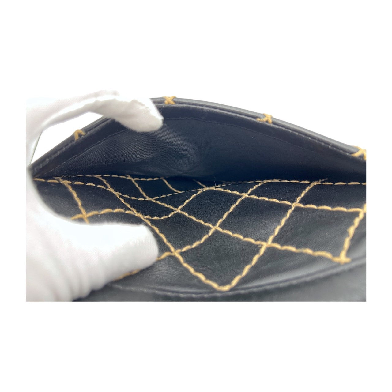 Chanel Black Quilted Wild Stitch Handbag