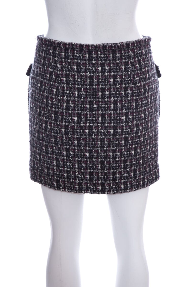 Chanel Purple Tweed Mini Skirt SZ 36