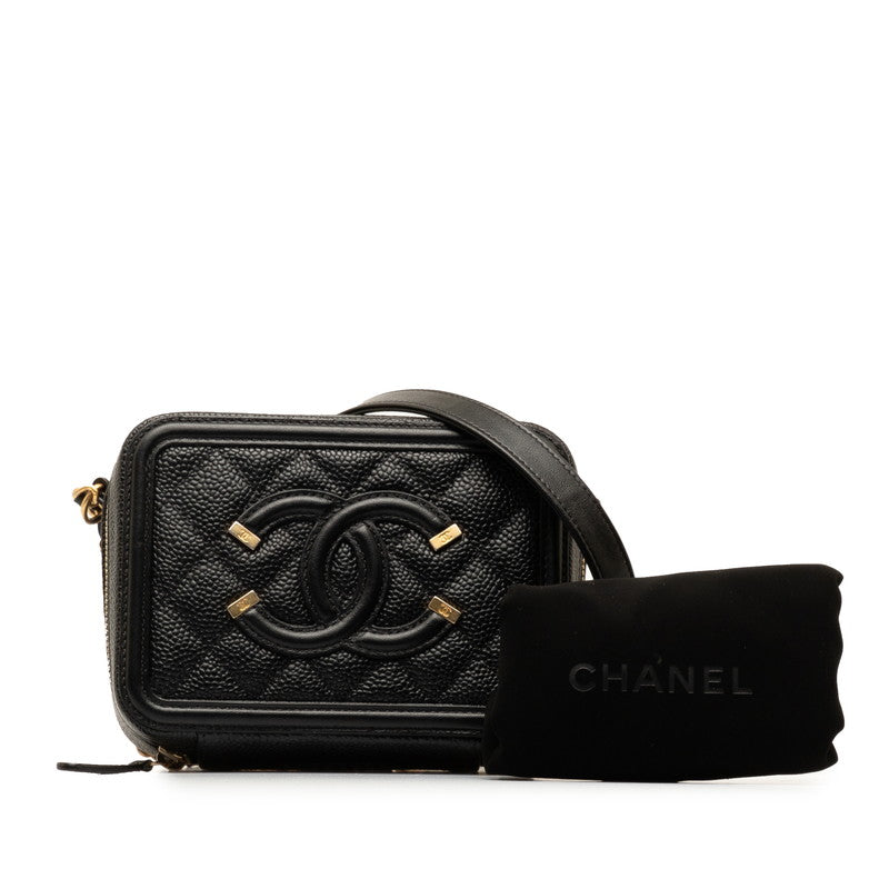 Chanel Caviar CC Filigree Chain Shoulder Bag