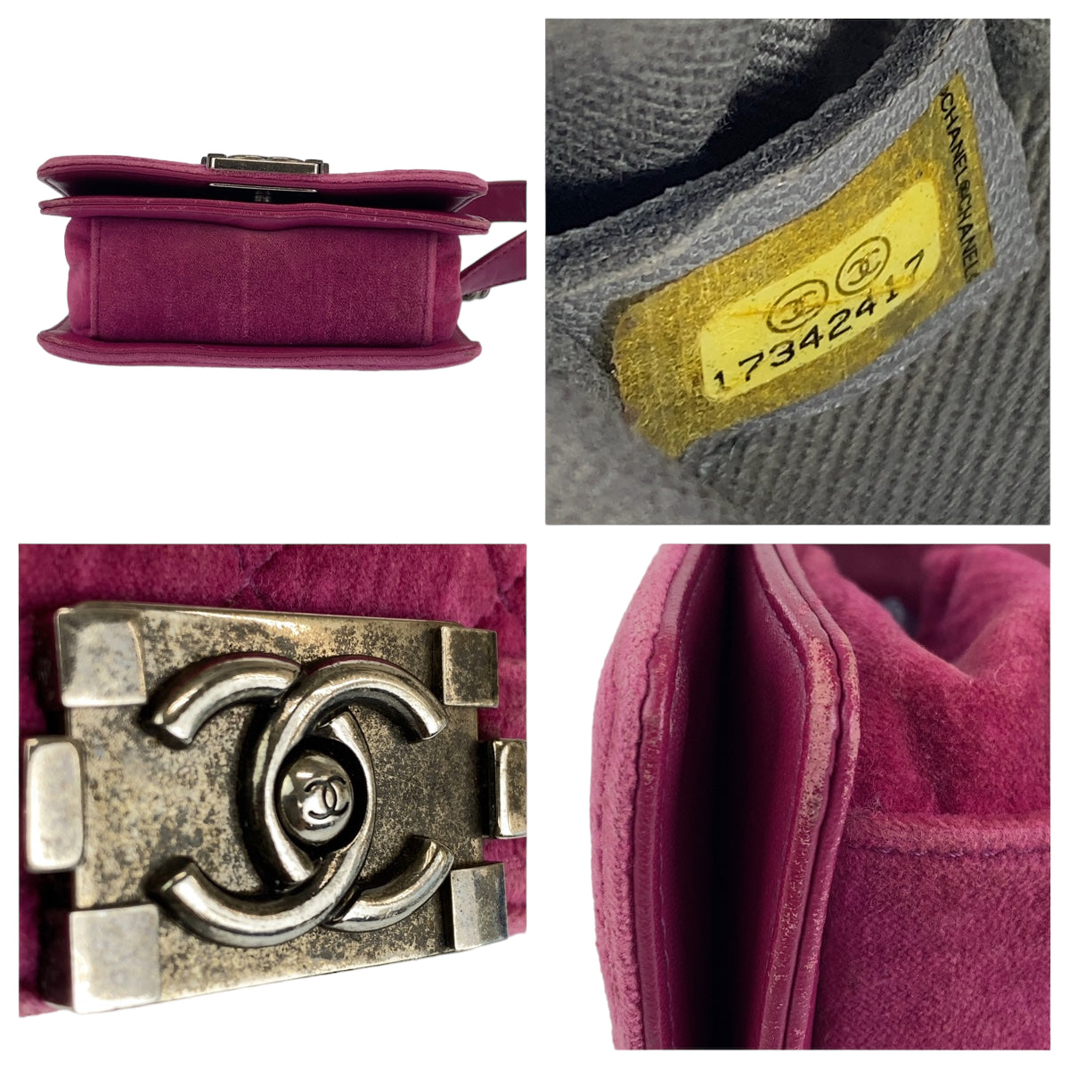 Chanel Boy Matelasse Velvet Leather Shoulder Bag