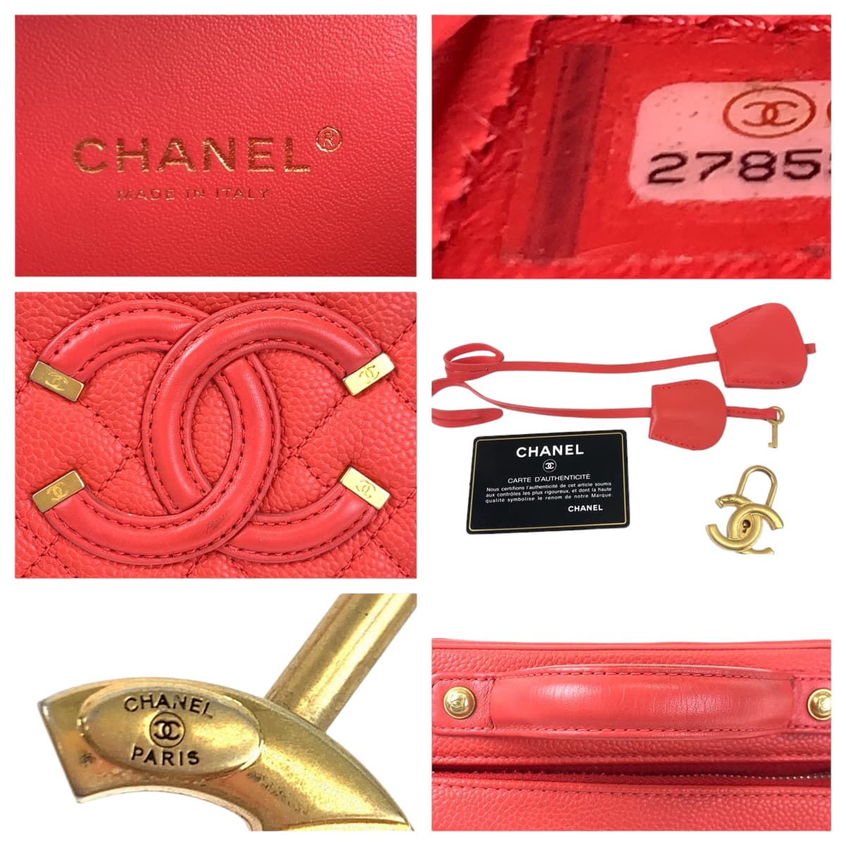 Chanel Caviar Skin CC Filigree 2way Bag
