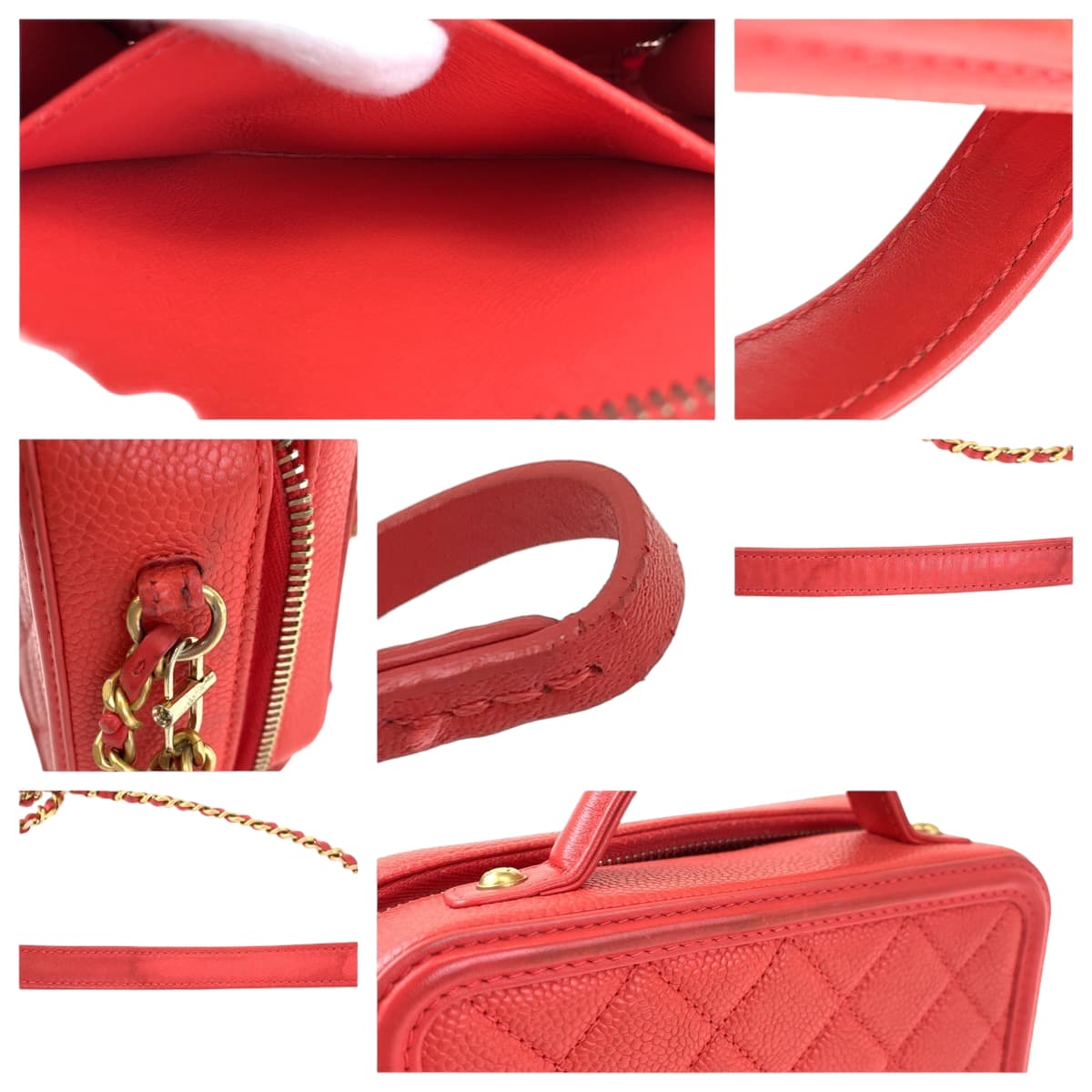 Chanel Caviar Skin CC Filigree 2way Bag