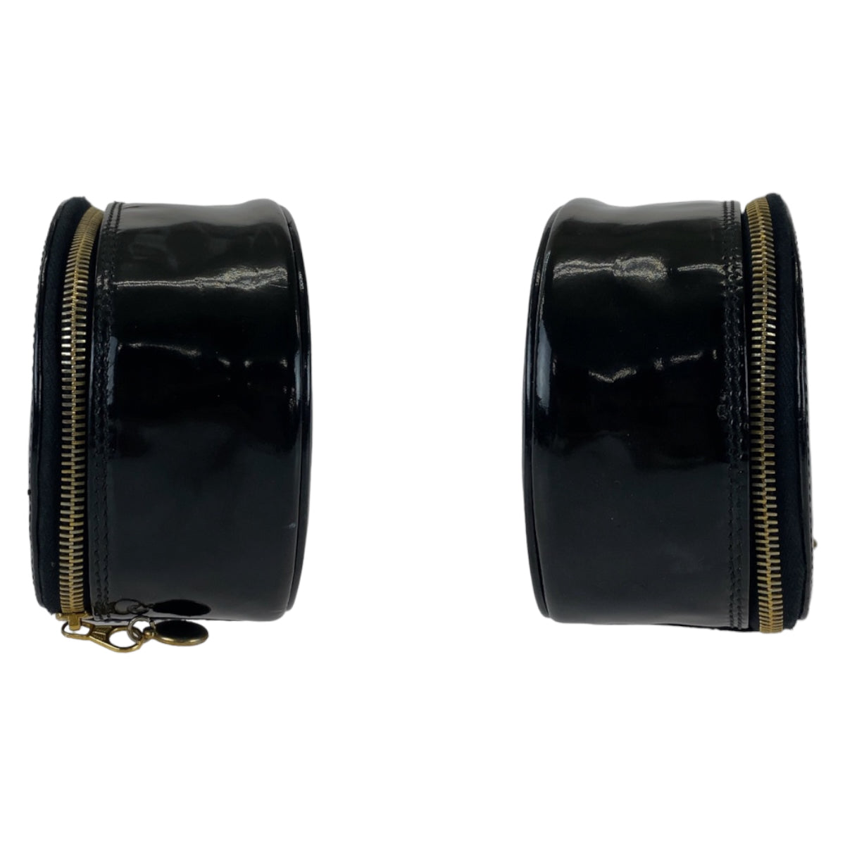 Chanel Black Enamel Pouch with Mirror