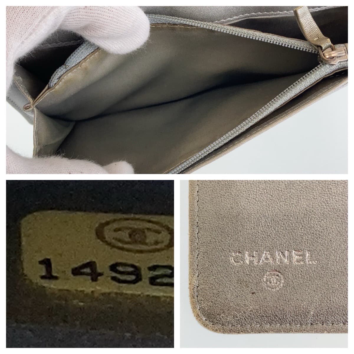 Chanel Camellia Lambskin Long Wallet Black