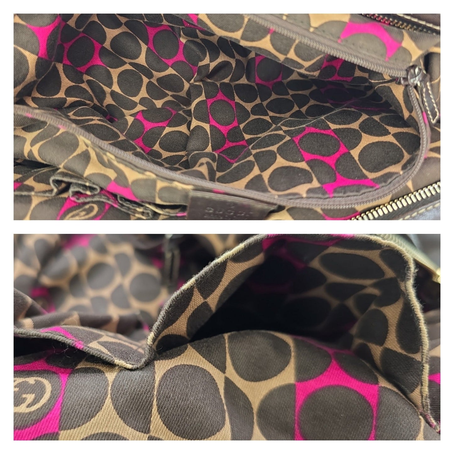 Gucci Brown Nappa Duchessa Large Boston Bag