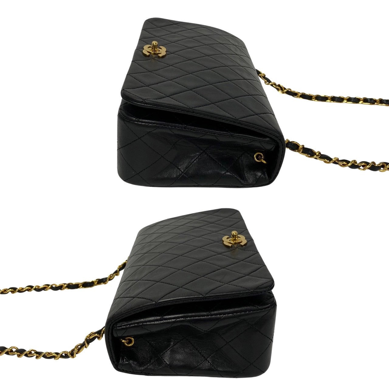 Chanel CC Quilted Leather Full Flap Bag Leather Crossbody Bag