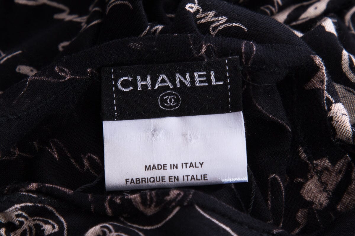 Chanel Black Printed Tank SZ 36