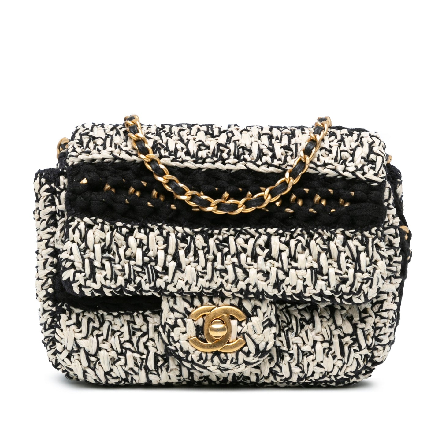 Chanel Sac Raffia Braided with Love Flap