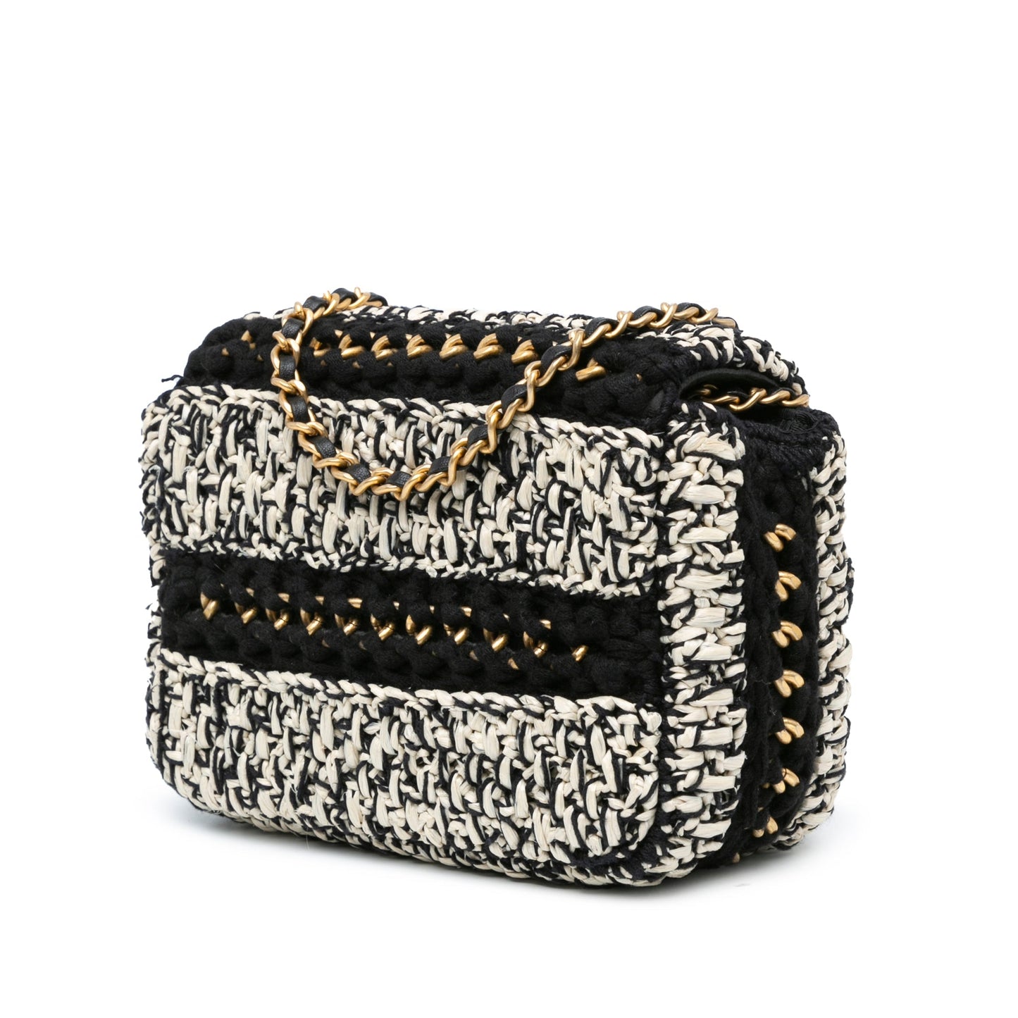 Chanel Sac Raffia Braided with Love Flap