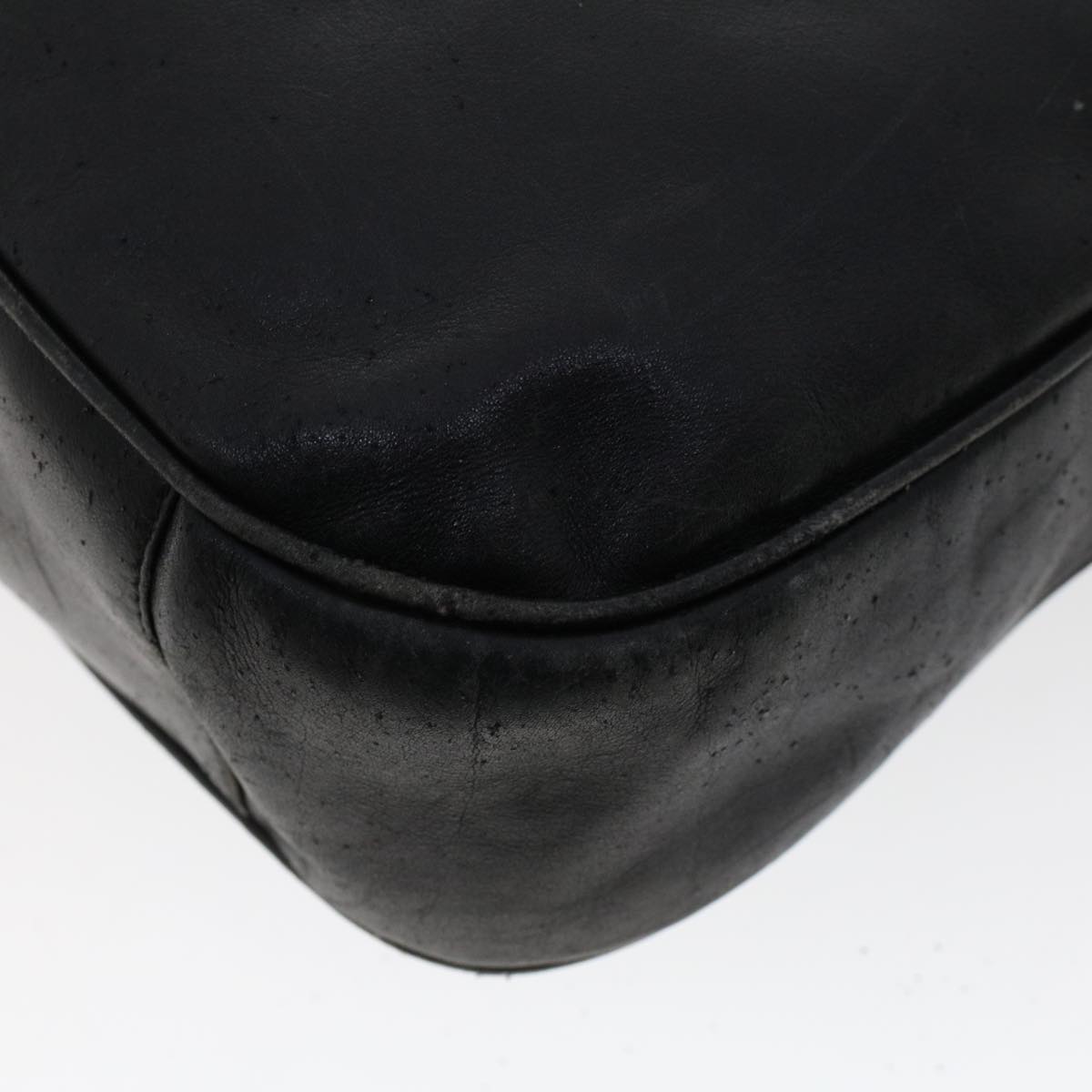 GUCCI Bamboo Shoulder Bag Leather 2way Black 46000