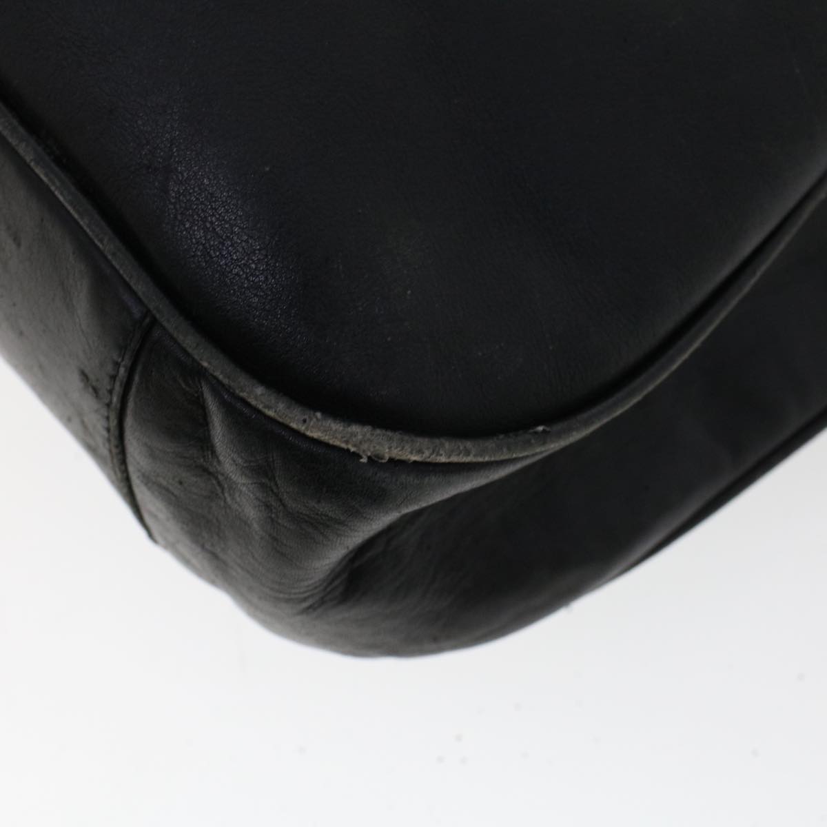 GUCCI Bamboo Shoulder Bag Leather 2way Black 46000
