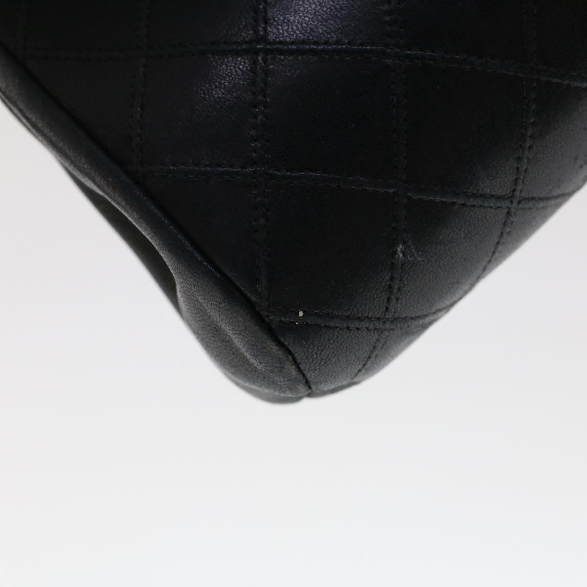 CHANEL Pouch Lamb Skin Black CC 47074