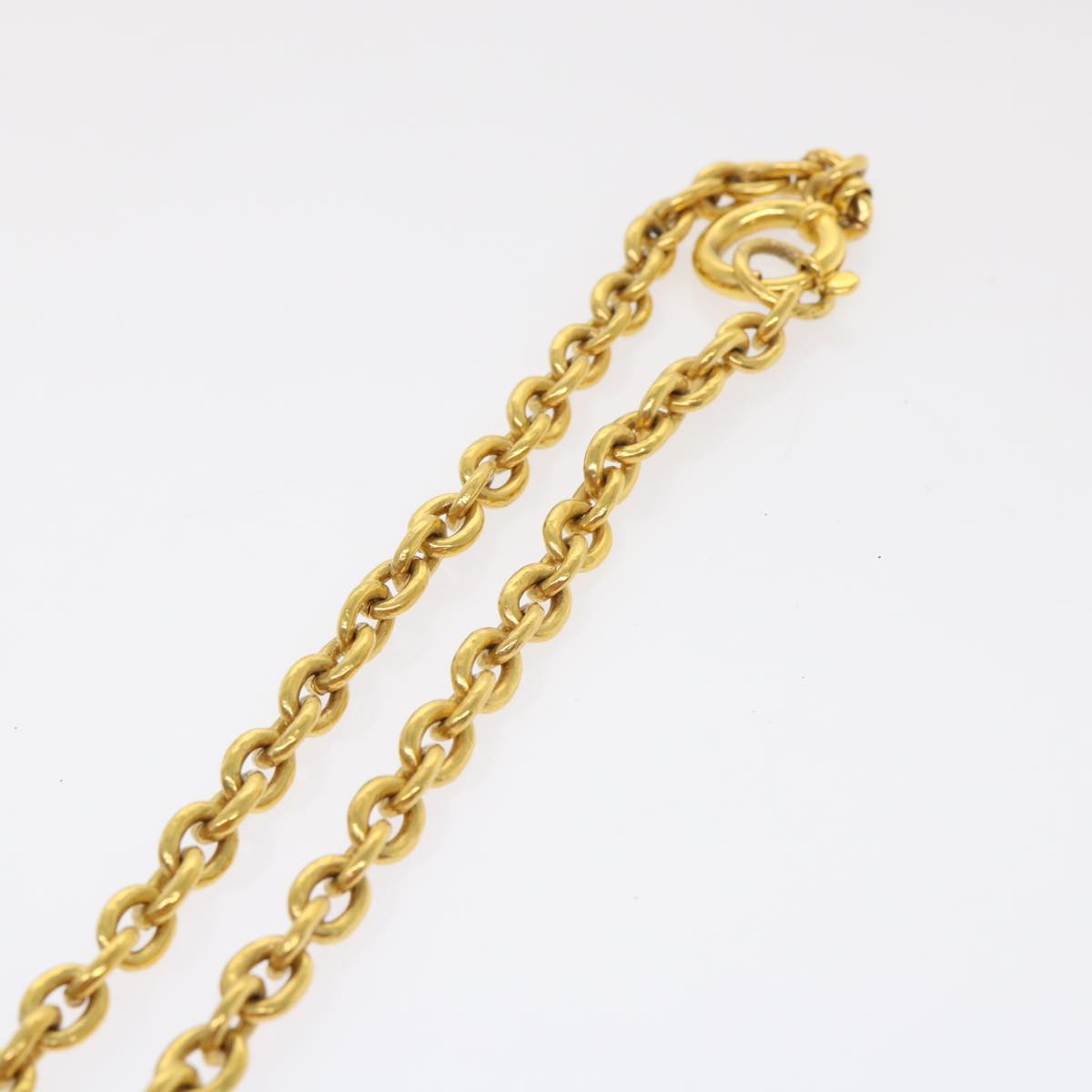 CHANEL Chain Necklace Gold Tone CC 47582A