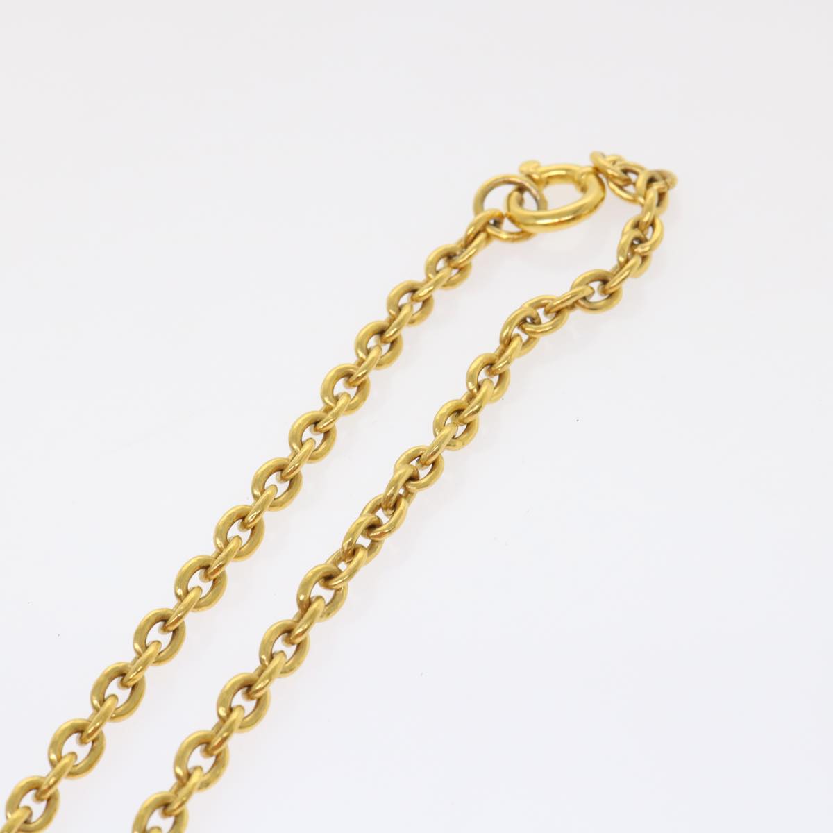 CHANEL Chain Necklace Gold Tone CC 47582A