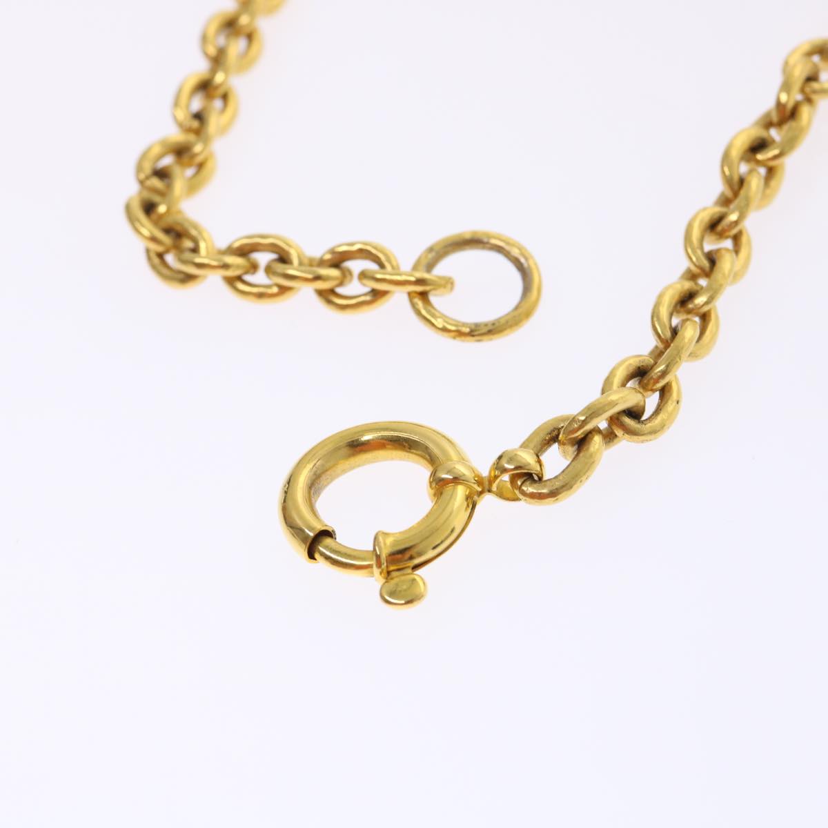 CHANEL Chain Necklace Gold Tone CC 47582A