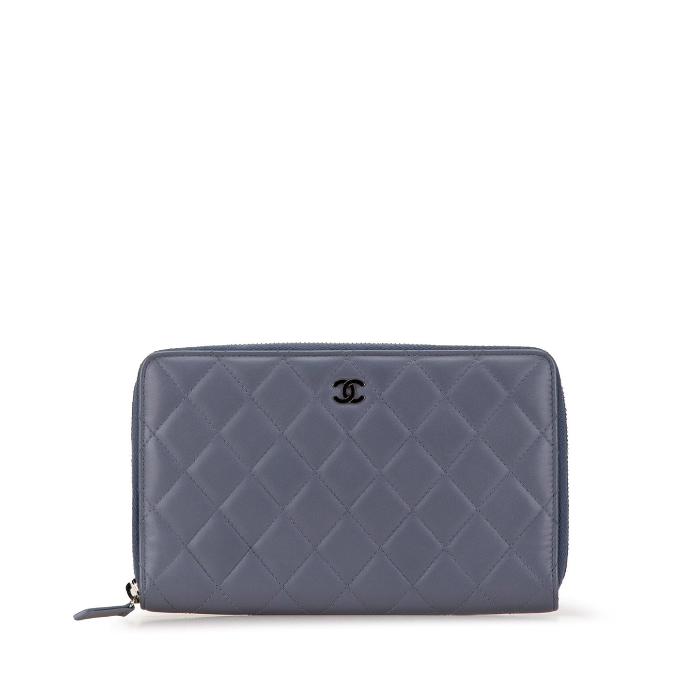 Chanel Sac CC Quilted Lambskin Zip Around Wallet