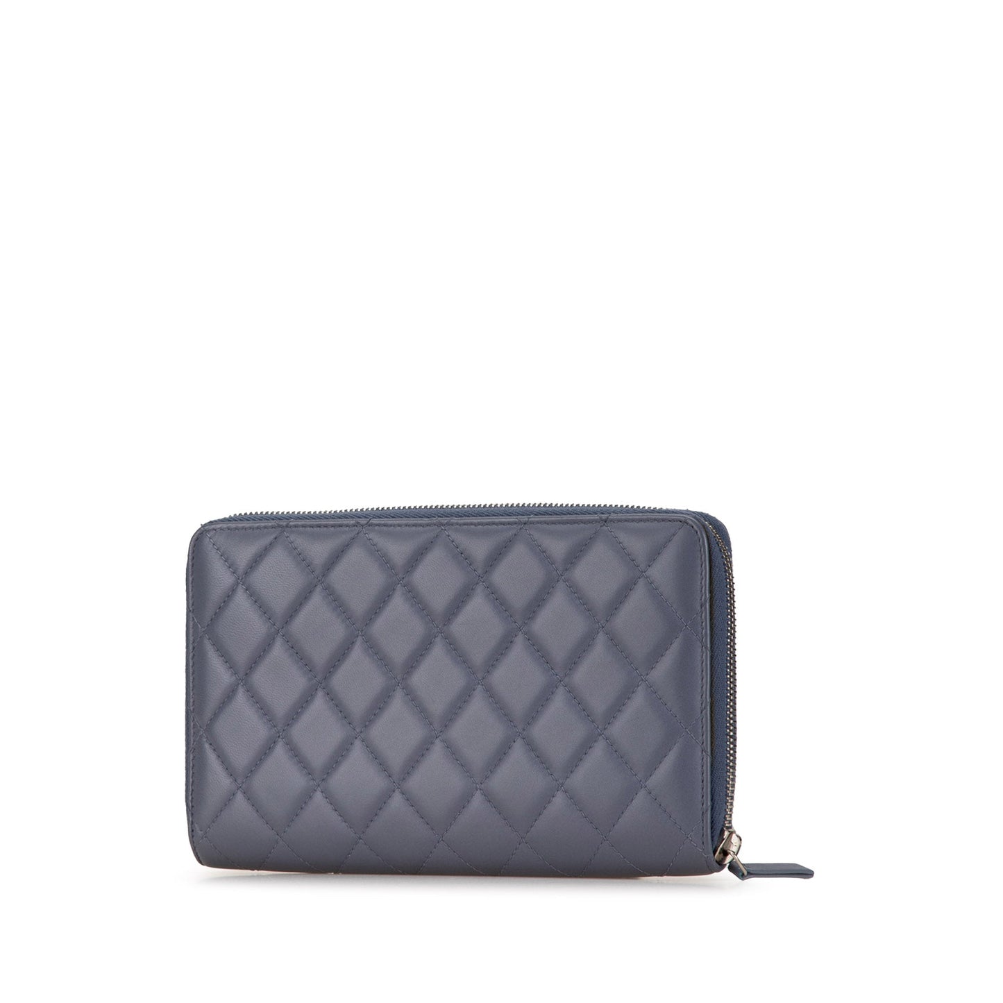 Chanel Sac CC Quilted Lambskin Zip Around Wallet