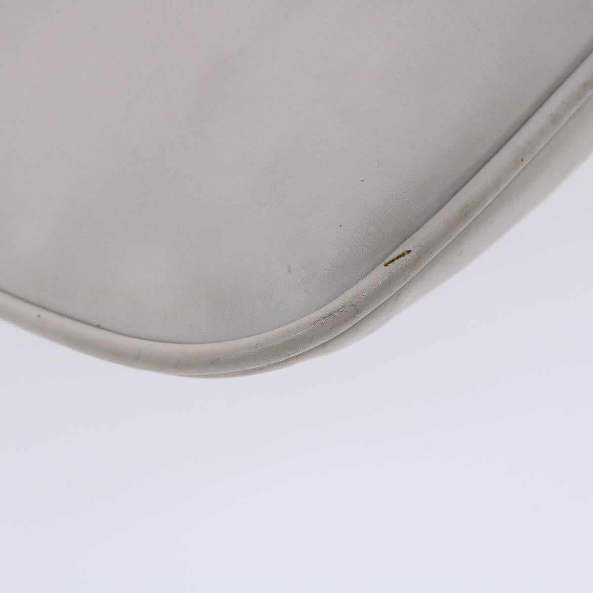 GUCCI Bamboo Shoulder Bag Leather White 49084