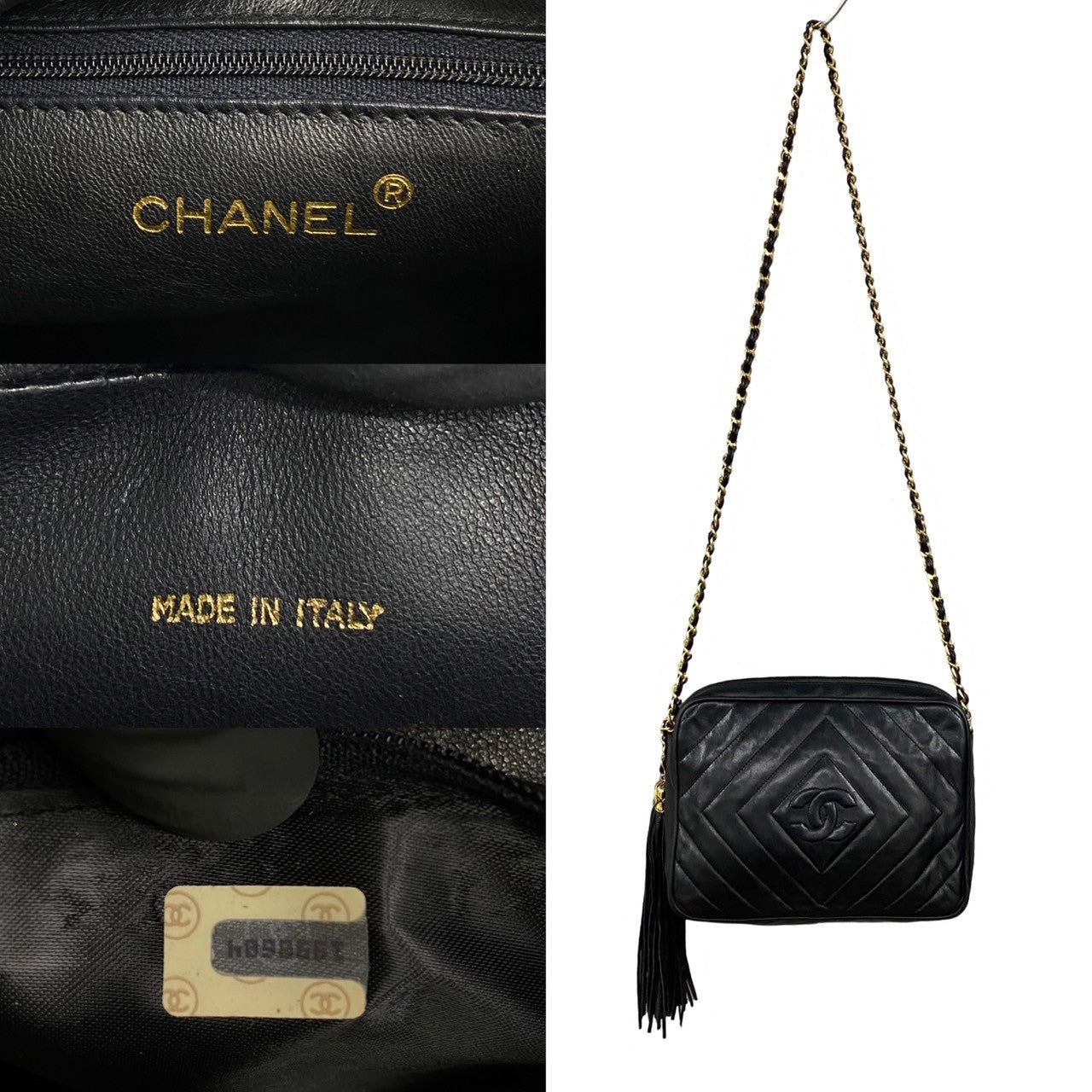 Chanel CC Tassel Camera Bag Leather Crossbody Bag