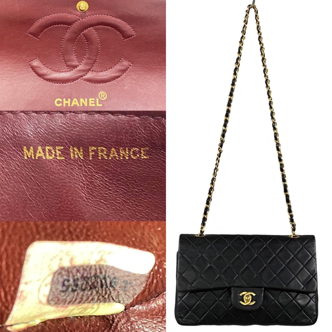 Chanel Medium Classic Double Flap Bag Leather Crossbody Bag