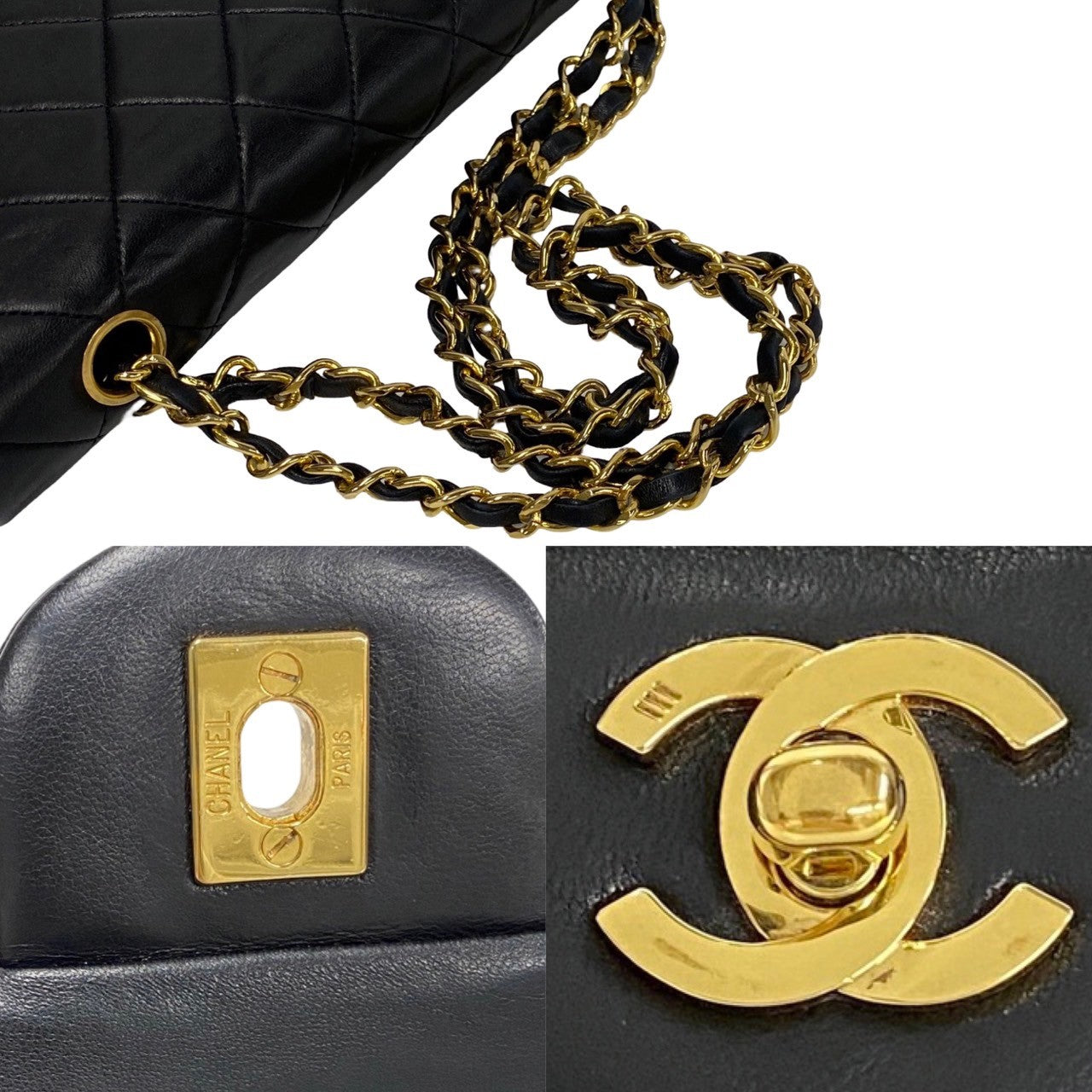 Chanel Medium Classic Double Flap Bag Leather Crossbody Bag