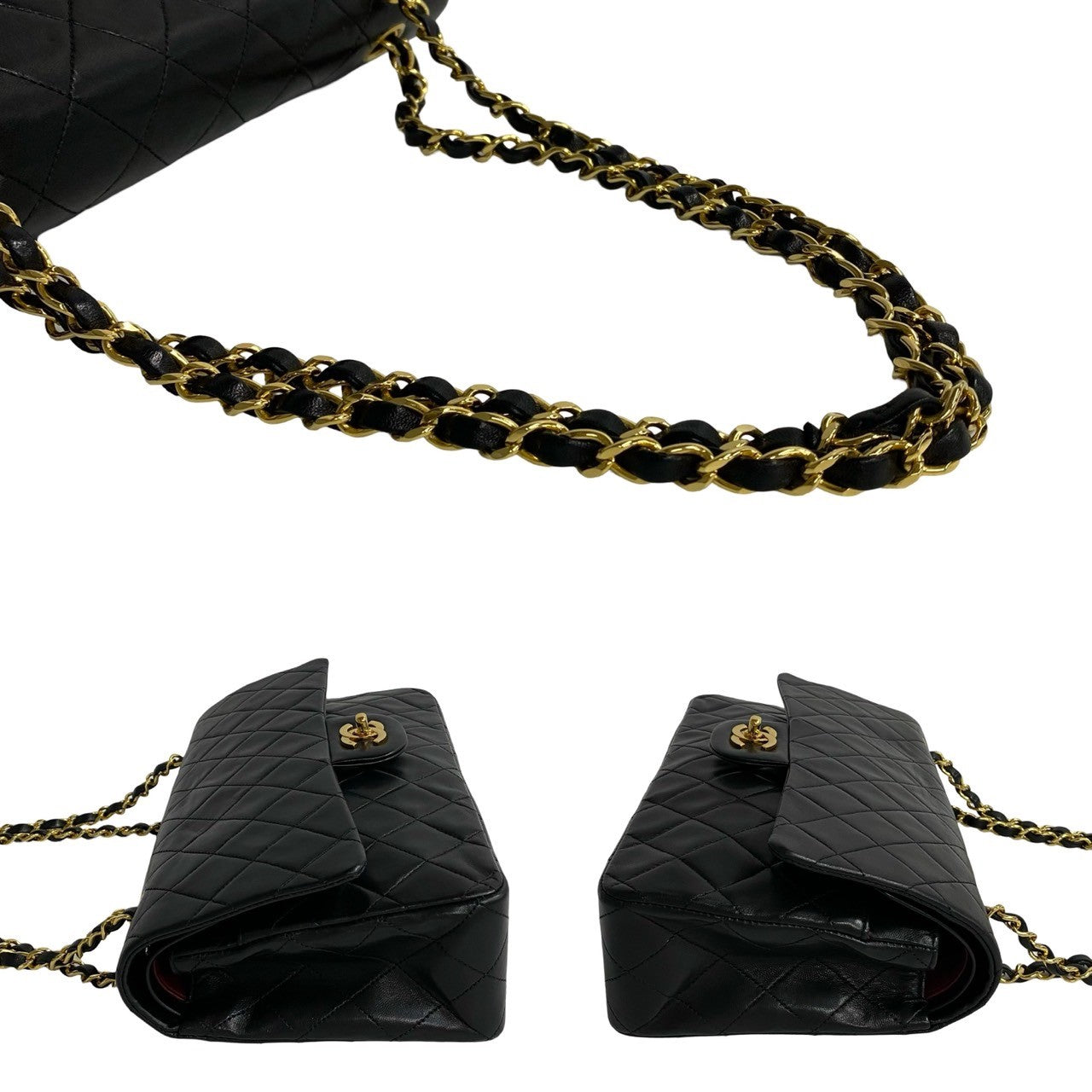 Chanel Medium Classic Double Flap Bag Leather Crossbody Bag