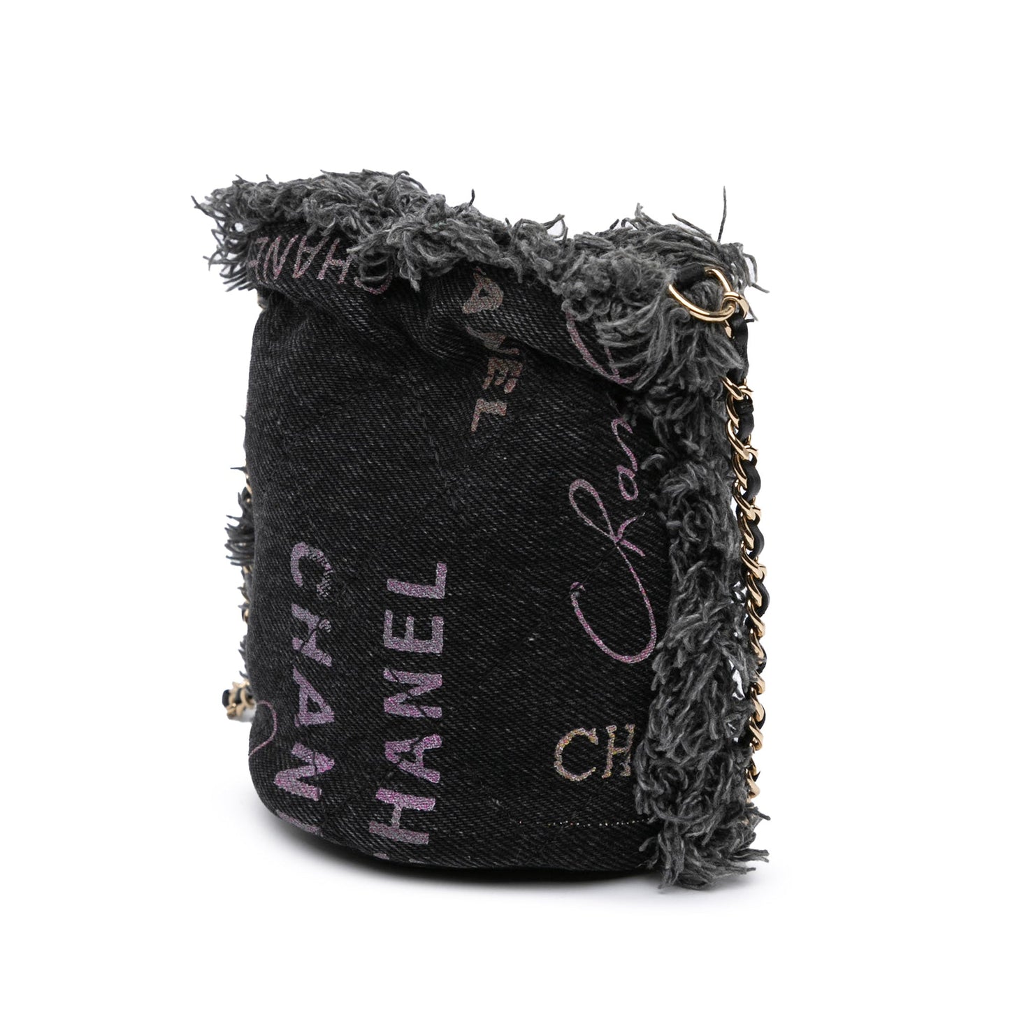 Chanel Sac Mini Denim Mood Bucket with Chain