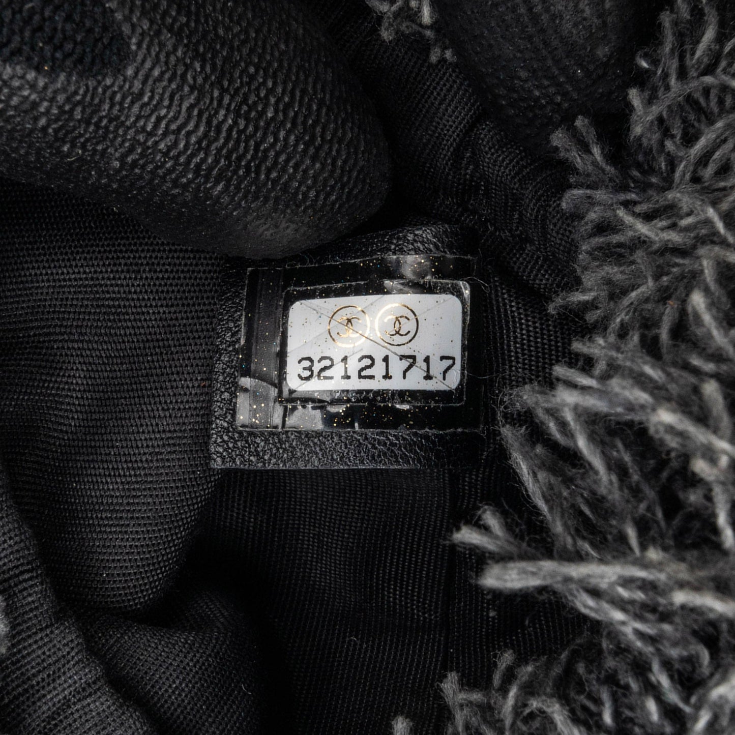 Gray Chanel Mini Denim Mood Bucket with Chain