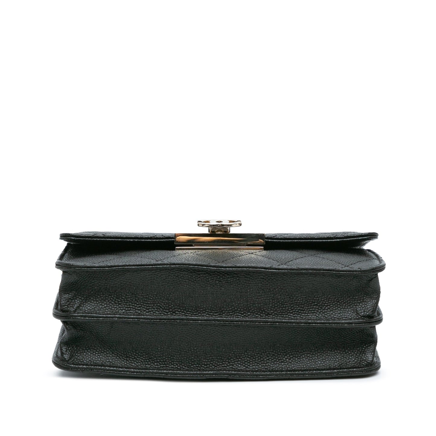 Black Chanel Quilted Caviar Golden Class Wallet On Chain Crossbody Bag
