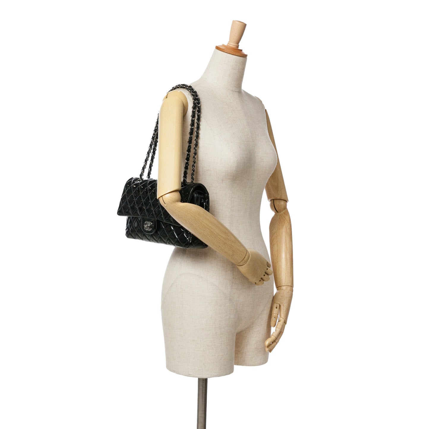 Chanel Sac Medium Classic Patent Double Flap
