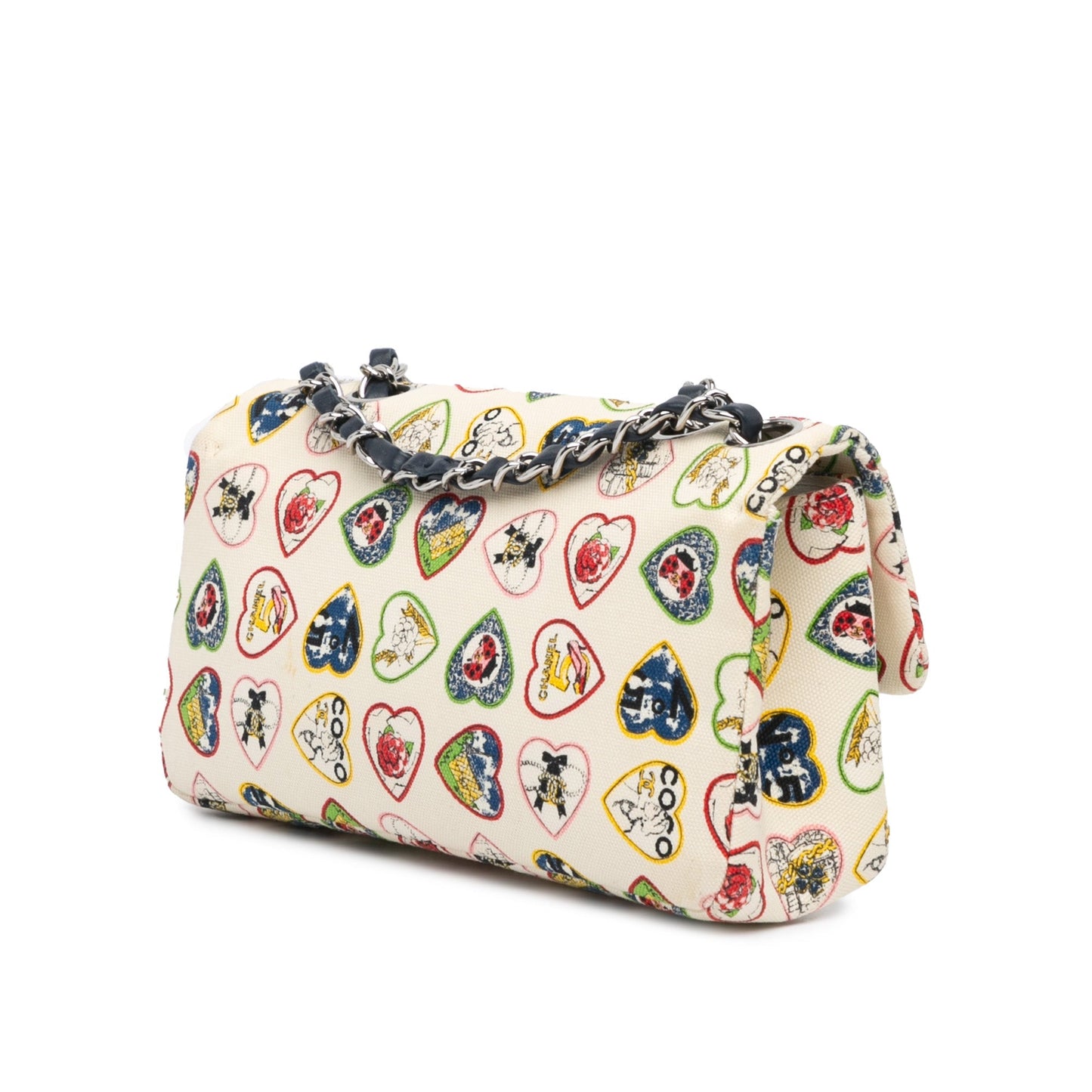 Chanel Sac Small Canvas Valentine Heart Flap