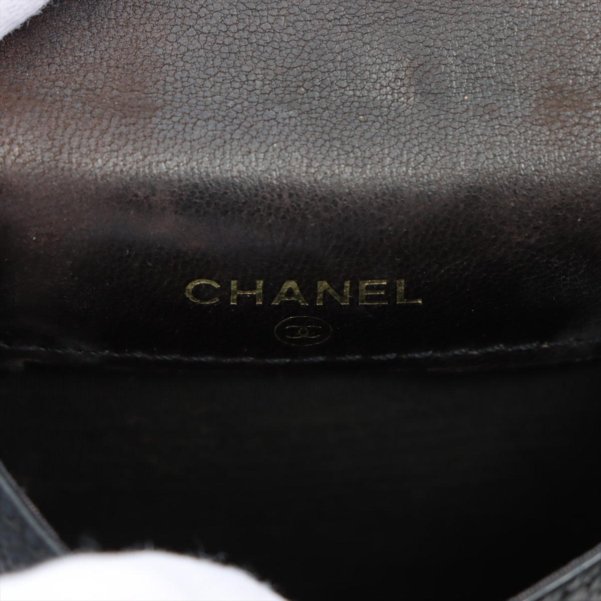 Chanel Coco Mark Caviarskin Cigarette Case Black