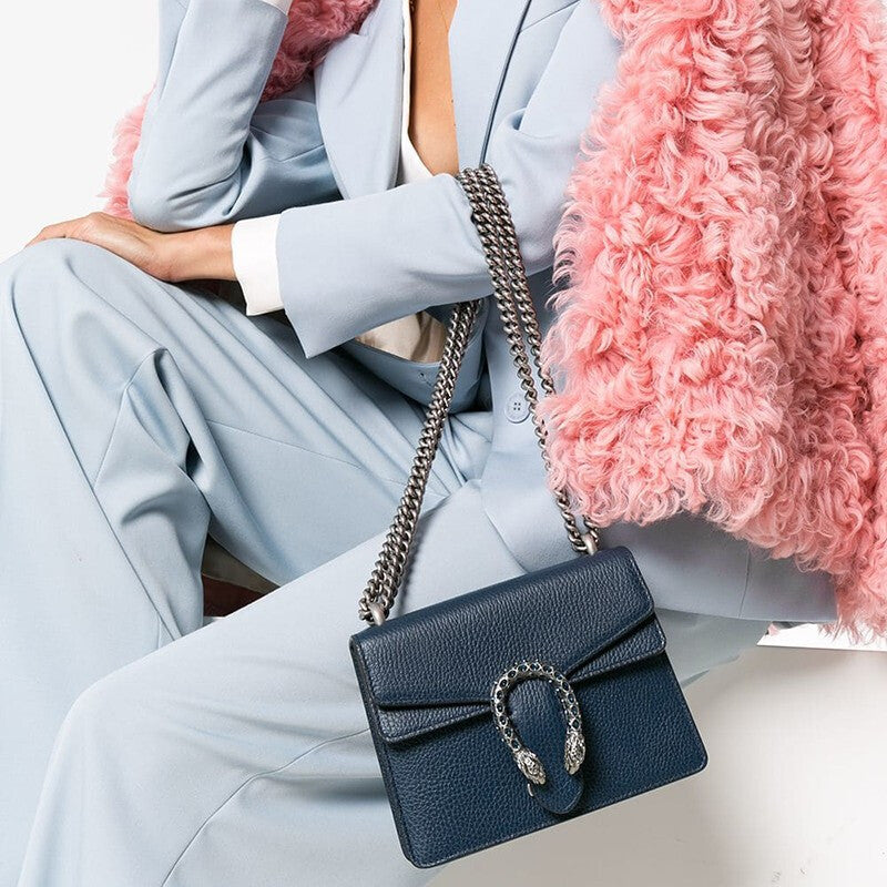 (WMNS) Gucci Dionysus Chain Crossbody Bag Single Shoulder Bag Blue 421970-CAOGN-8205