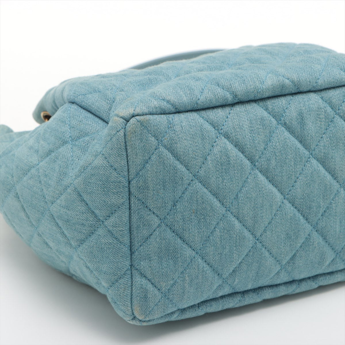 Chanel Matelasse Light Blue Denim Drawstring Bag