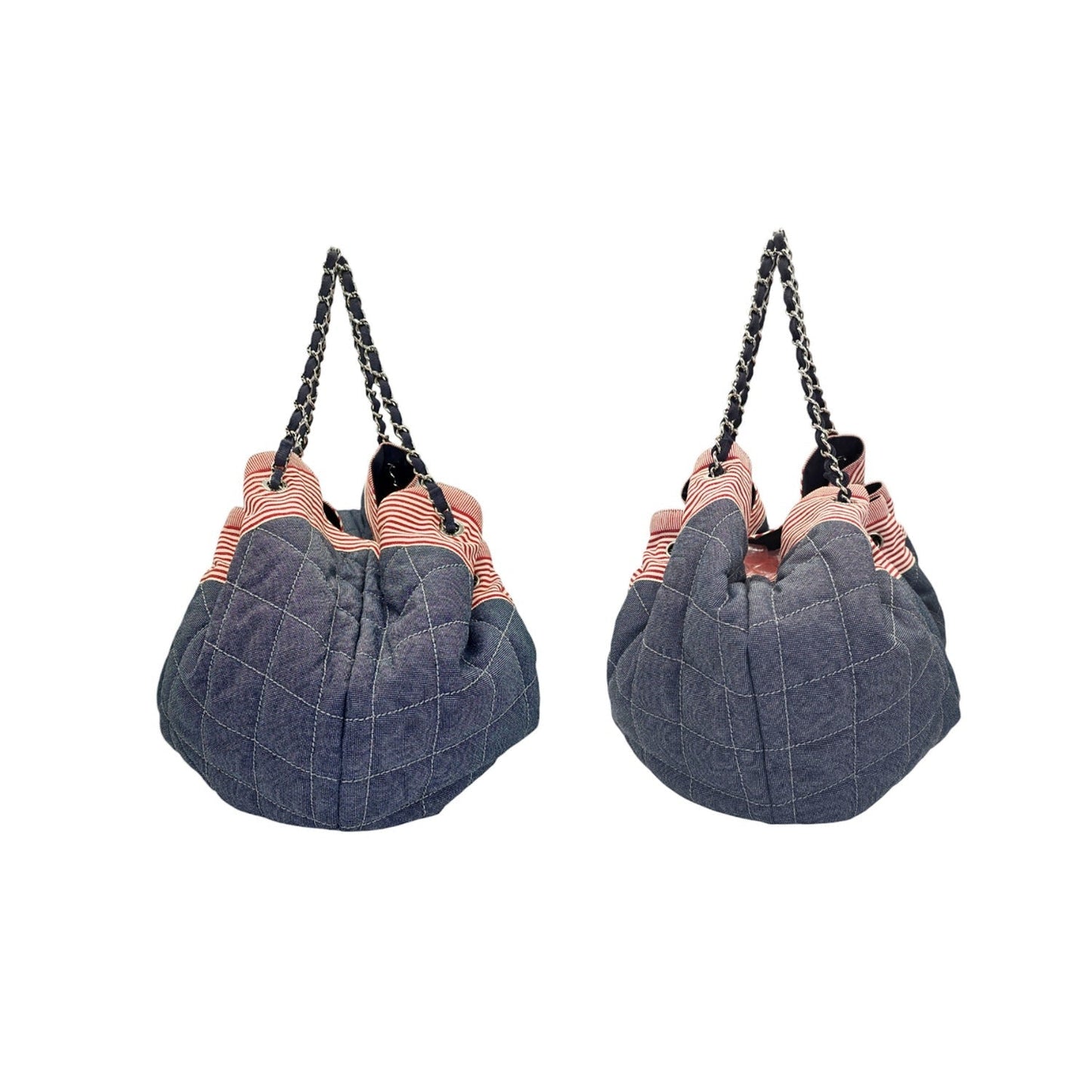Chanel Vintage Denim Coco Cabas Drawstring Tote