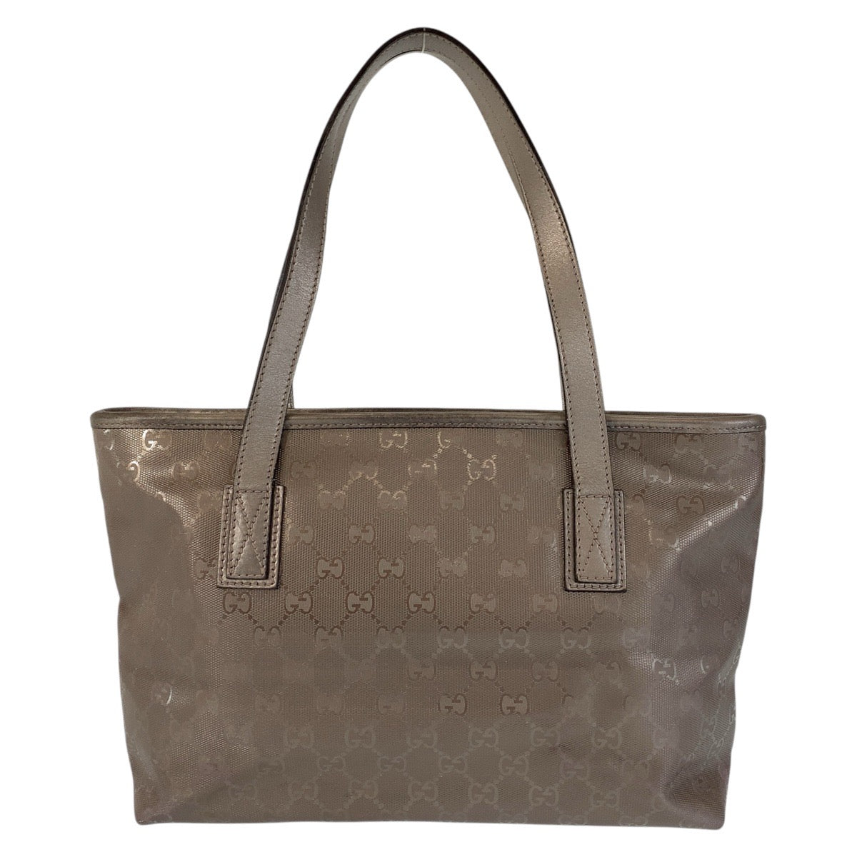 Gucci Bronze Metallic Brown GG Imprime Tote Bag