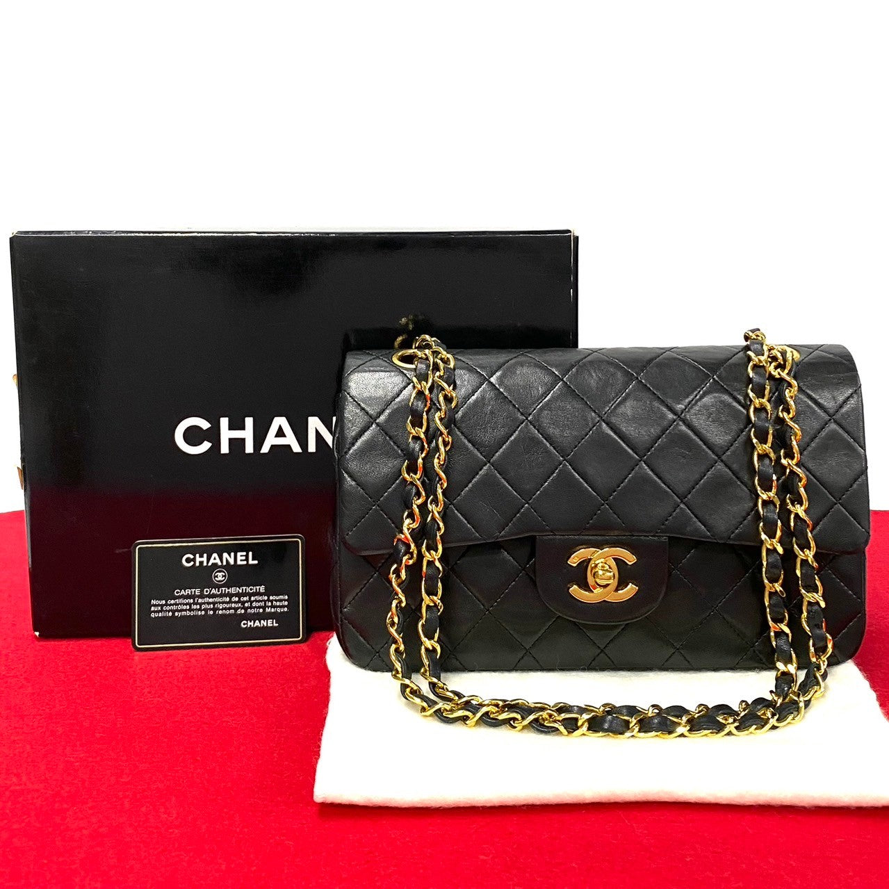 Chanel Classic Small Double Flap Bag Leather Crossbody Bag