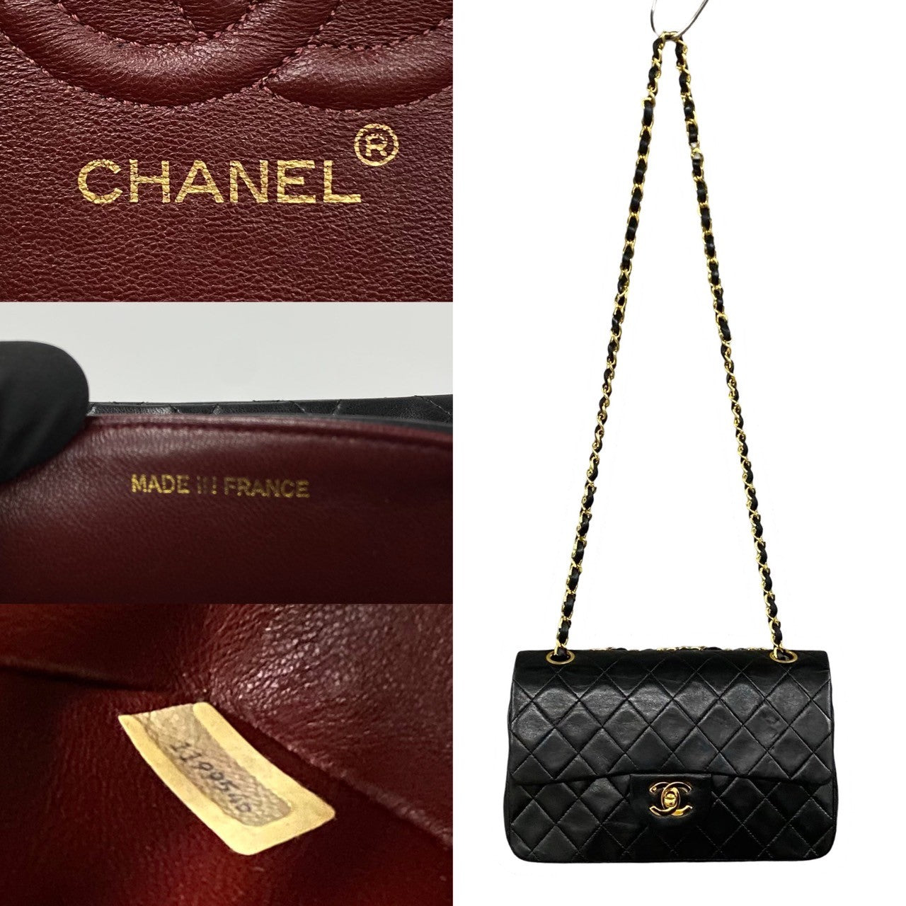 Chanel Classic Small Double Flap Bag Leather Crossbody Bag