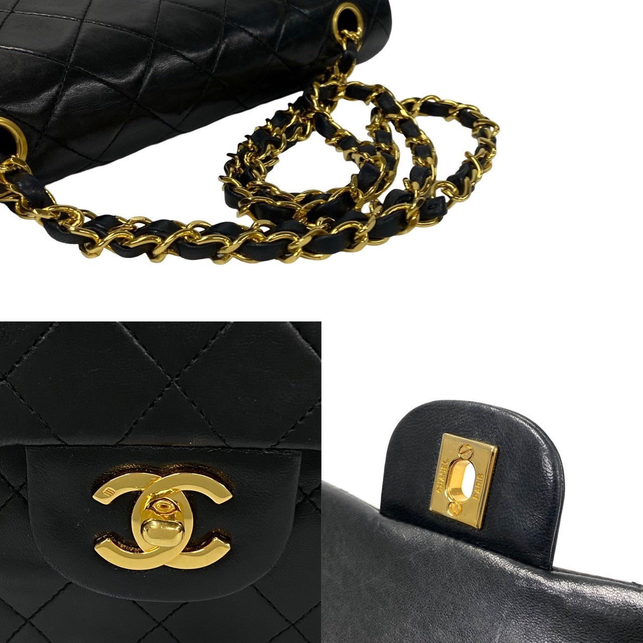 Chanel Classic Small Double Flap Bag Leather Crossbody Bag