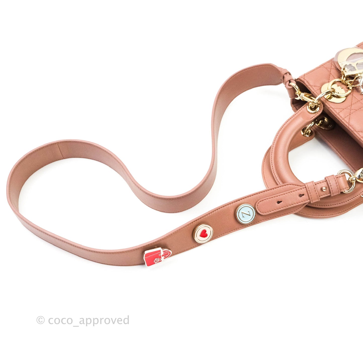 Christian Dior Lambskin My ABCDior Lady Dior Dark Beige Gold Hardware