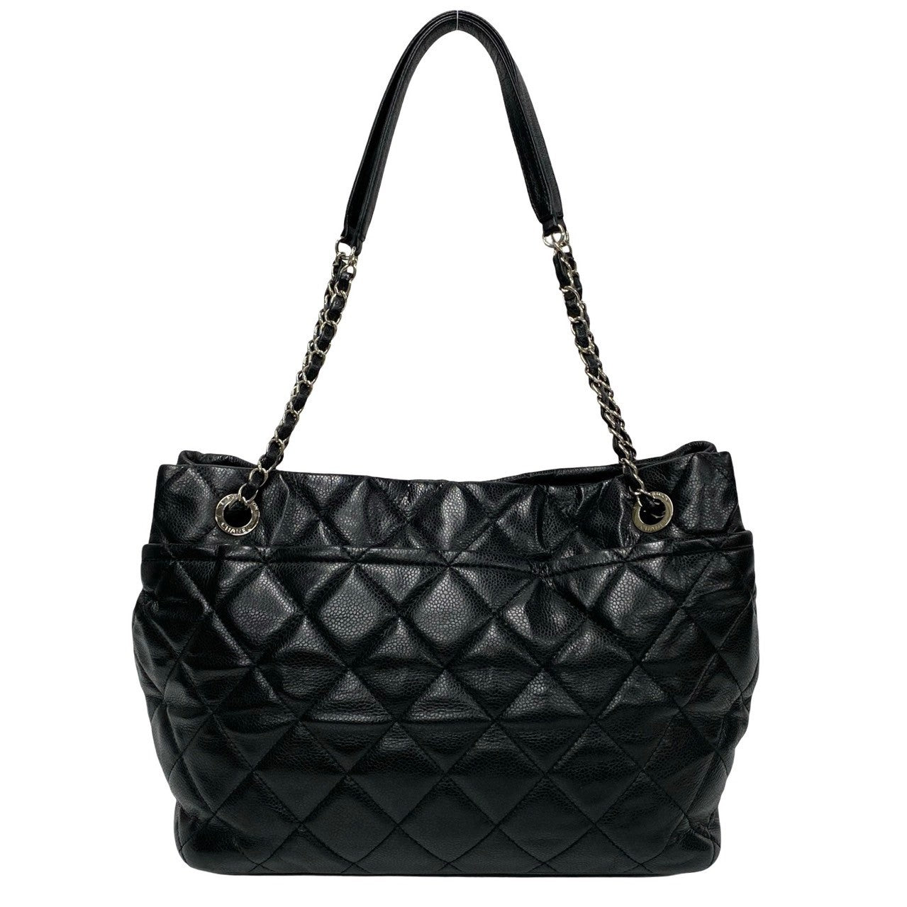 Chanel CC Caviar Chain Tote Bag Leather Tote Bag
