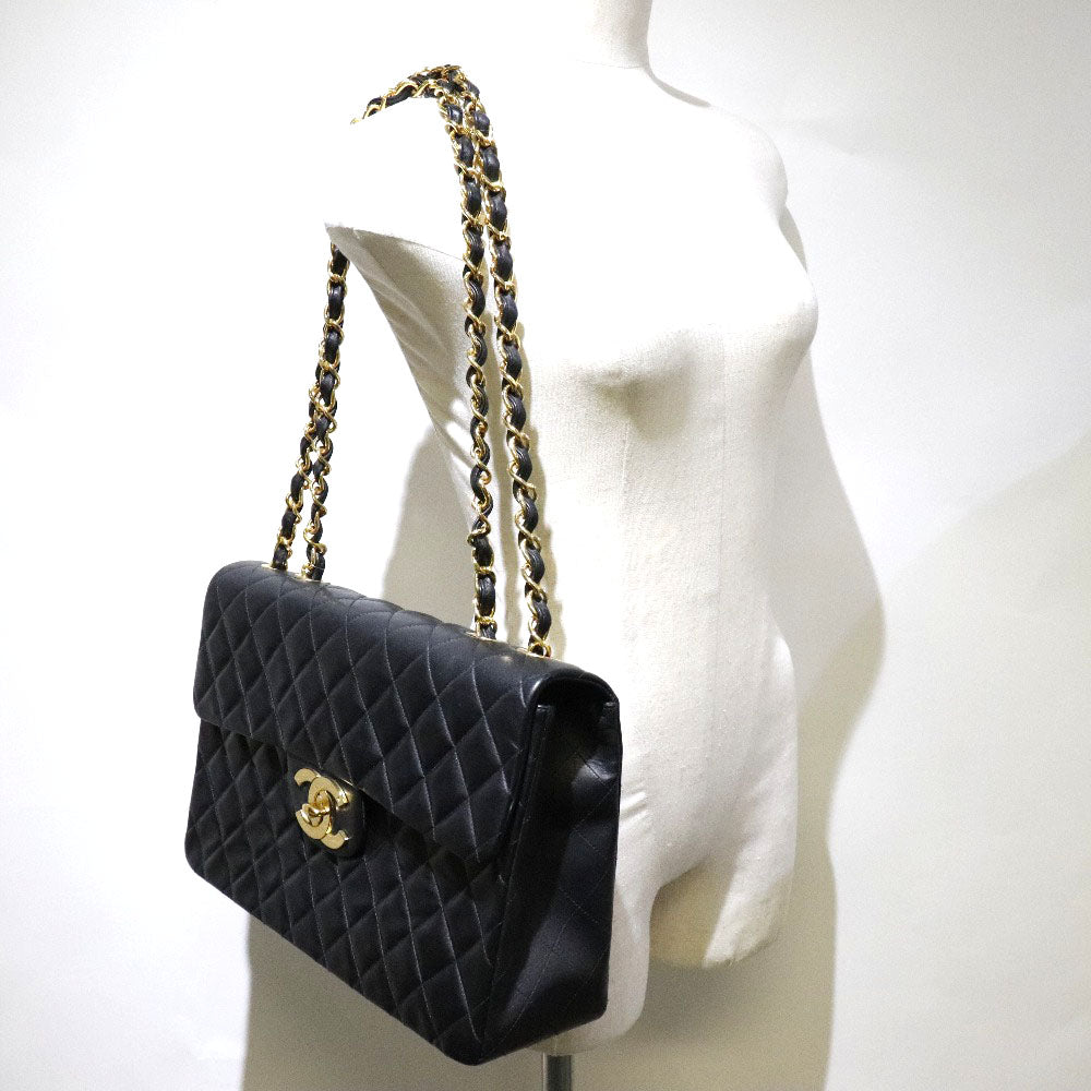 Chanel Maxi Classic Single Flap Bag Leather Shoulder Bag A01094