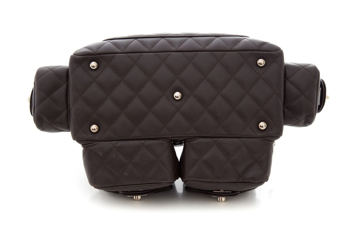 Chanel Brown Cambon Multipocket Handbag