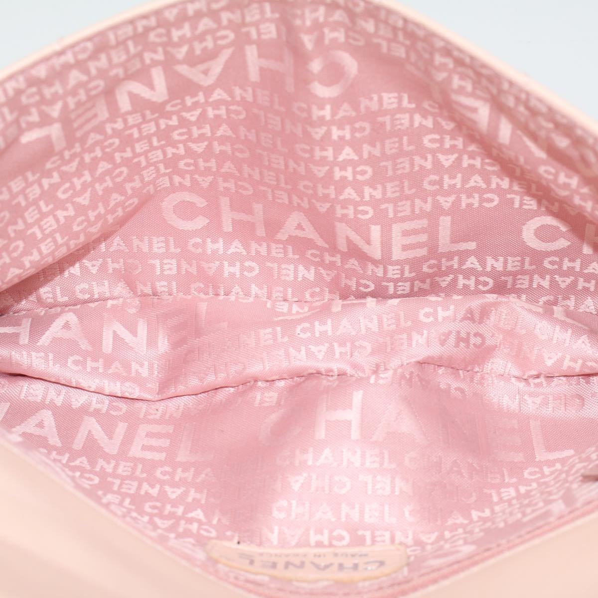 CHANEL Matelasse Chain Shoulder Bag Leather Pink CC 53097