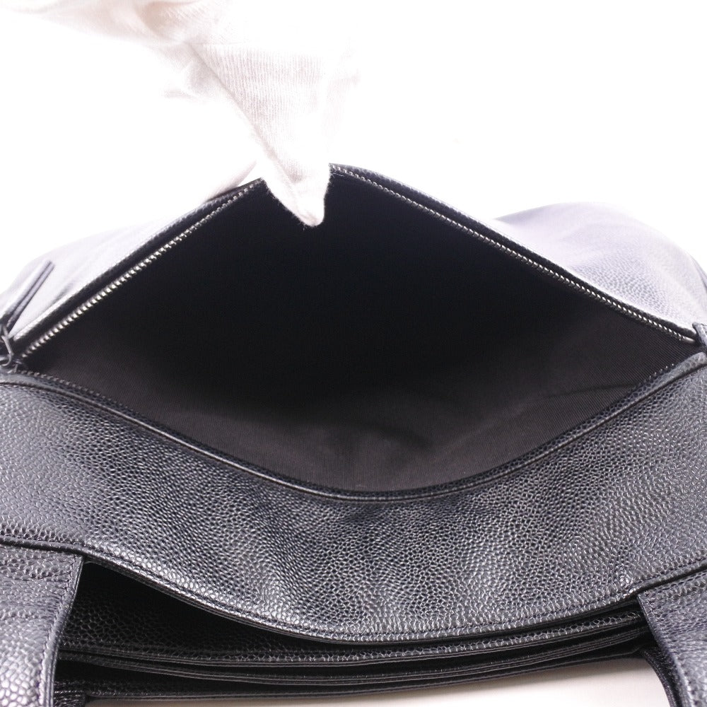 Chanel Black Caviar Skin Tote Shoulder Bag Leather Shoulder Bag 61868** in New Condition