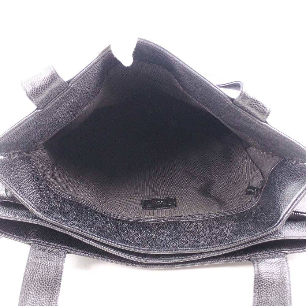 Chanel Black Caviar Skin Tote Shoulder Bag Leather Shoulder Bag 61868** in New Condition