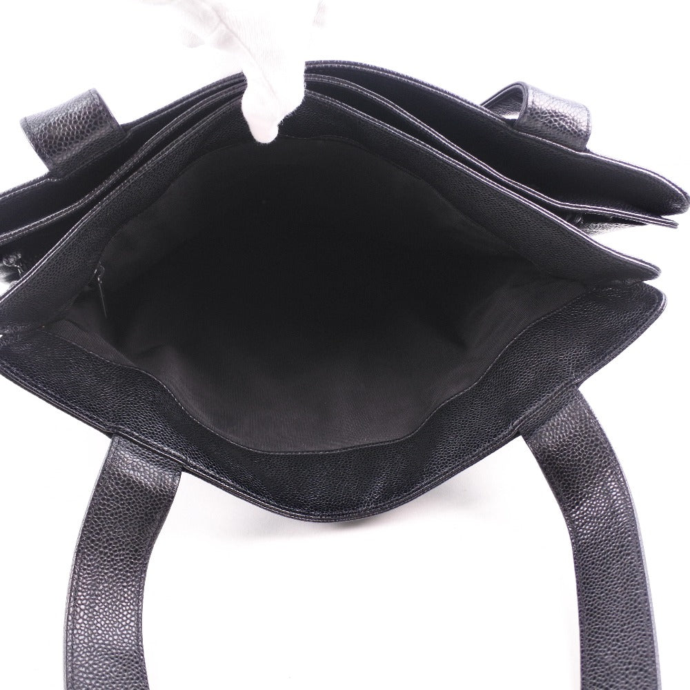 Chanel Black Caviar Skin Tote Shoulder Bag Leather Shoulder Bag 61868** in New Condition