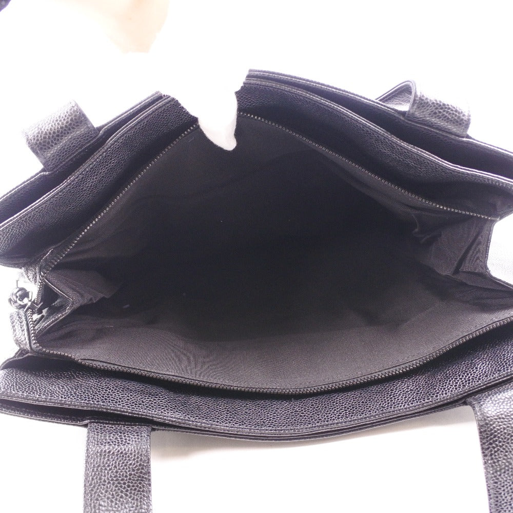 Chanel Black Caviar Skin Tote Shoulder Bag Leather Shoulder Bag 61868** in New Condition